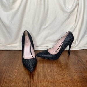 Rhinestone embellished pumps